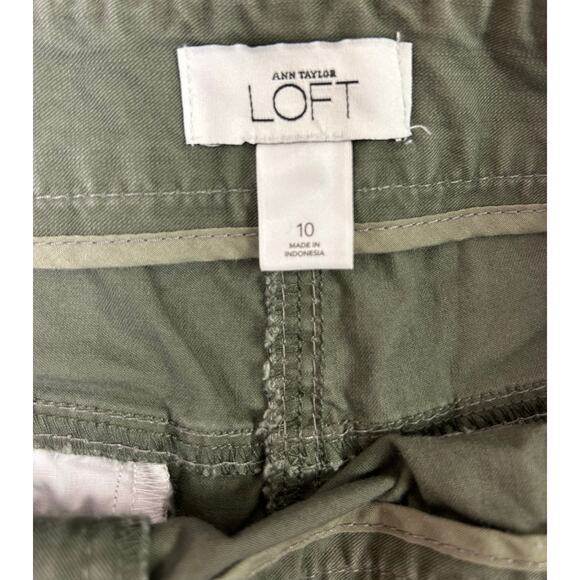 Ann Taylor‎ LOFT Army Green Shorts Size 10 Casual Utility Style Summer - Picture 4 of 4